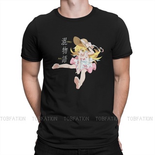 เสื้อยืดวินเทจขายดี เสื้อยืด ผ้าฝ้าย 100% พิมพ์ลายกราฟิก Monogatari Young Weird Fiction Kawaii Shinobu Oshino โอเวอร์ไซซ