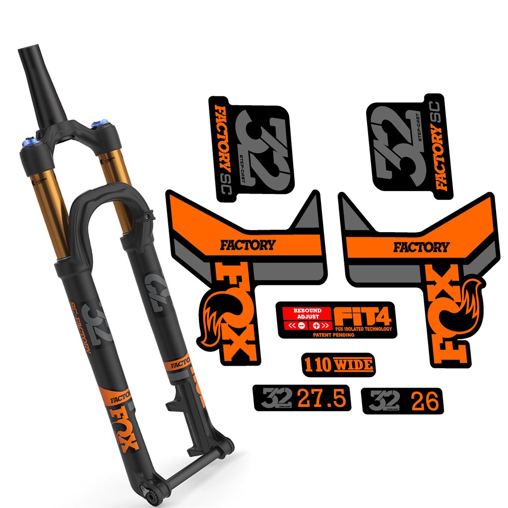 Fox 32 Step Cast สติกเกอร์รูปลอกจักรยาน MTB สติกเกอร์ส้อม