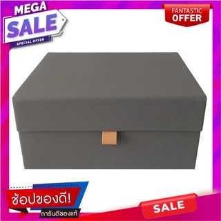 กล่อง PVC ฝาแม่เหล็ก STACKO ไซซ์ M 31x24.5x15.5 ซม. สีเทา กล่องเก็บของ PVC BOX WITH MAGNETIC CLOSURE STACKO M 31X24.5X15