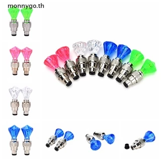 monnygo 2x LED รถจักรยานยนต์ขี่จักรยานจักรยานล้อยางวาล์วกระพริบไฟรถโคมไฟ