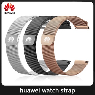 ของแท้ สายนาฬิกาข้อมือแฟชั่น แบบแม่เหล็ก 20 มม. 22 มม. สําหรับ Huawei watch3 3Pro GT2 GT3 Pro 43 มม. 42 มม. 46 มม. GT2 Pro GT2e GT 2pro GT1 GT Honor Magic2 Milan