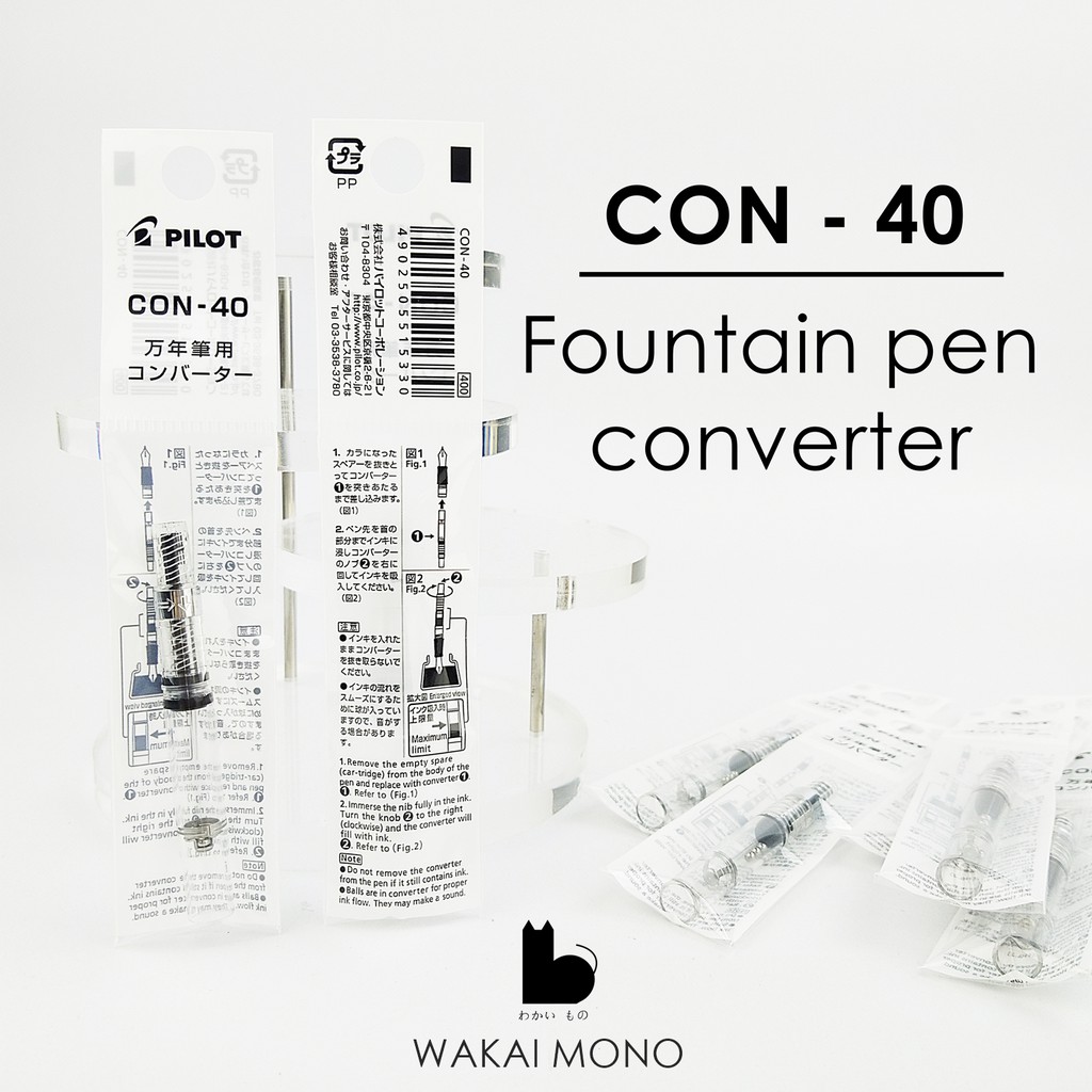 ที่สูบหมึก Pilot CON-40 Fountain Pen Converter ใช้ ดูดหมึก และ ใช้เป็นไส้ปากกาหมึกซึมได้