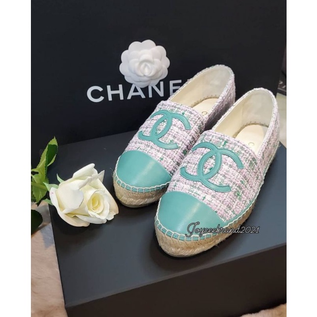 Used Once‼️ chanel รองเท้า Espadrille size 36.5 แท้ 💯%
