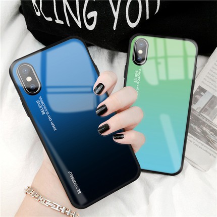 [ส่งจากไทย] Case Huawei P30Lite เคสกระจกสองสี