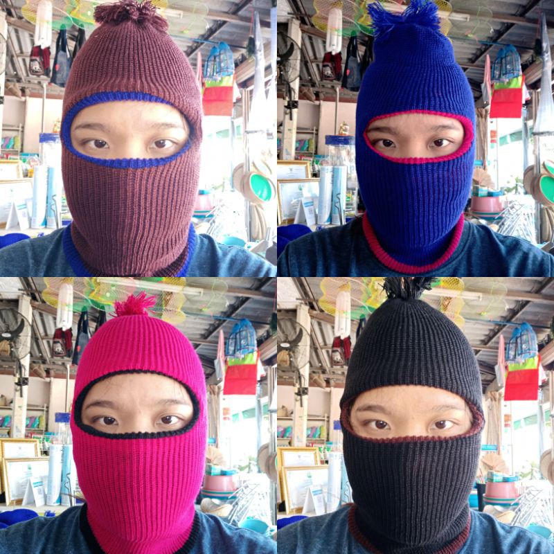 (รุ่นแพง) โม่งไหมพรม โม่งคลุมหน้า มี 4 สีให้เลือก พร้อมส่ง!!