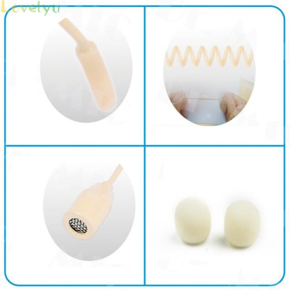 <READY STOCK>Beige Single Earhook Headset Mic Headworn Microphone 3.5mm 3 Pin 4 Pin XLR Plug100% brand new！