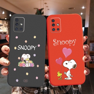 เคสโทรศัพท์มือถือ ขอบสี่เหลี่ยม ลายสุนัขสนูปปี้ สําหรับ Samsung Galaxy A31 A32 4G A52 A72 5G A11 A51 A20S