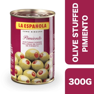 La Espanola Olives Stuffed with Pimiento 300g ++ ลาเอสพาโนลา มะกอกเขียวสอดไส้พริกแดง 300 กรัม