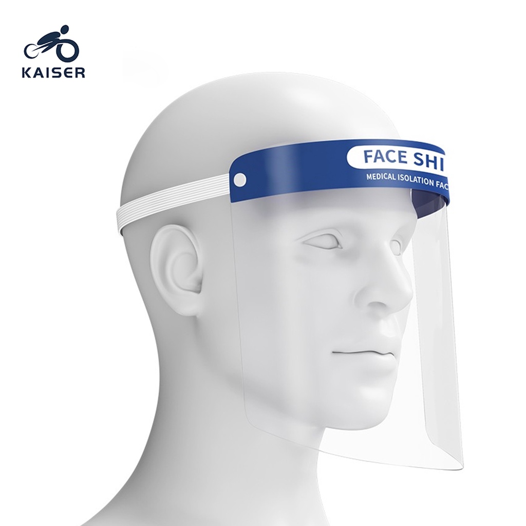KAISER Face Shield เฟสชิว แบบคาดหัว หน้ากากใส หน้ากากกันละอองฝอย ป้องกันละอองน้ำลาย แบบคาดศีรษะ ใช้คู่กับชุด PPE