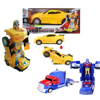 Super car Deformation Tranformer หุ่นยนต์อ๊อฟติมัส รถแปลงร่างเป็นหุ่นยนต์ ชนถอย มีเสียง มีไฟ