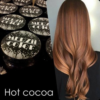 สีผม ขายดี ทรีทเม้นท์เปลี่ยนสีผม Hot cocoa สีน้ำตาลอมส้ม ผิวเข้มทำแล้วดูสวย ฟอกระดับ 6-7 ก่อนลงสี ผมไม่เสีย หน้าสว่าง