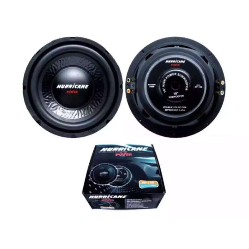 ดอกลำโพงรถยนต์ซัฟวูฟเฟอร์ 10 นิ้ว วอยซ์คู่ (4+4 ohm) car subwoofer วัตต์  คู่หนึ่ง