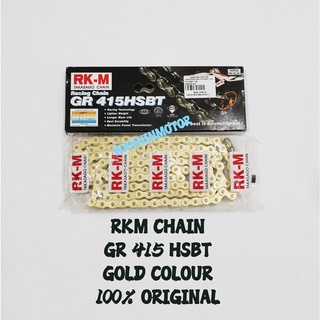 [ Rk-m ] RKM RANTAI CHAIN GR 415 HSBT 120L / 122L / 132L GOLD RKM LC135 Y15ZR RS150 EX5 DREAM WAVE KRISS