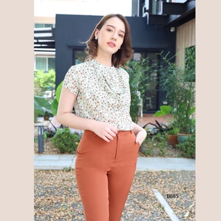 AMILA Blouse AM-B885 ชิฟฟอนบริ้นท์ T IGPU22-3
