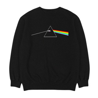 Pink FLOYD - โลโก้ด้านข้างมืด | เพลง CREWNECK | เสื้อกันหนาว BAND | Unisex | Merch เครื่องดนตรี | ร็อคคลาสสิก