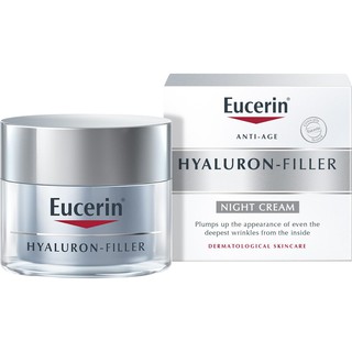 Eucerin Hyaluron Filler Night Cream 20ml. ยูเซอรีน ไฮยาลูรอนฟิลเลอร์ 3D ฟิลเลอร์ ไนท์ครีม