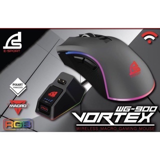 SIGNO E-Sport VORTEX Wireless Macro Gaming Mouse รุ่น WG-900 (Black) (เกมส์มิ่ง เมาส์)