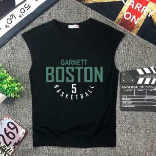 🔥ราคาถูก🔥เสื้อยืด เสื้อแขนกุด เสื้อกล้ามผู้ชาย Boston บาสเกตบอล แฟชั่น T shirt Sleeveless สีดำ / สีขาว