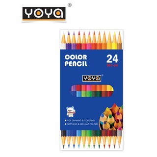 ดินสอสีไม้ 2 หัว 24สี Yoya