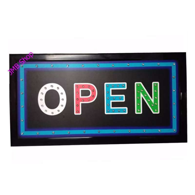 ป้ายไฟ LED OPEN LED-OPEN ขนาด48*24.8 ซม. อักษร ตกแต่งหน้าร้าน (( พร้อมส่ง ))