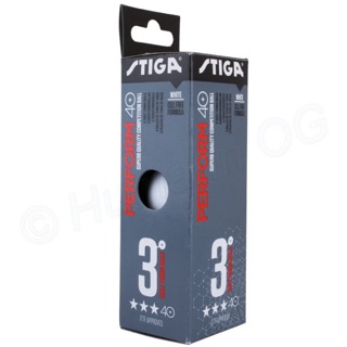 ลูกปิงปอง Stiga Perform 40+ 3 Star ABS (ITTF) (ราคา/3 ลูก)