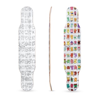 Rebirth Longboard Meow All Serie (All White) / ลองบอร์ดรีเบิร์ทรุ่น Meow All ลองบอร์ด สเก็ตบอร์ด ครบชุด พร้อมส่ง