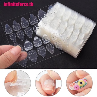 (INTH) เทปกาวติดเล็บปลอม แบบสองด้าน DIY 10 แผ่น