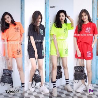 Tw9006:215บาท​  Set NY เสื้อยืดแขนสั้น + กางเกงขาสั้น