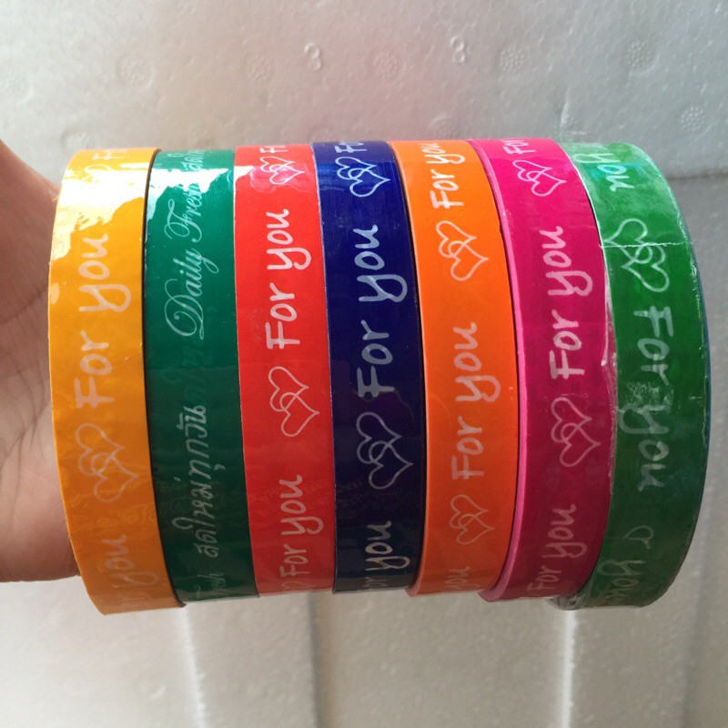 เทปสีติดกล่องเบเกอร์รี่  For you