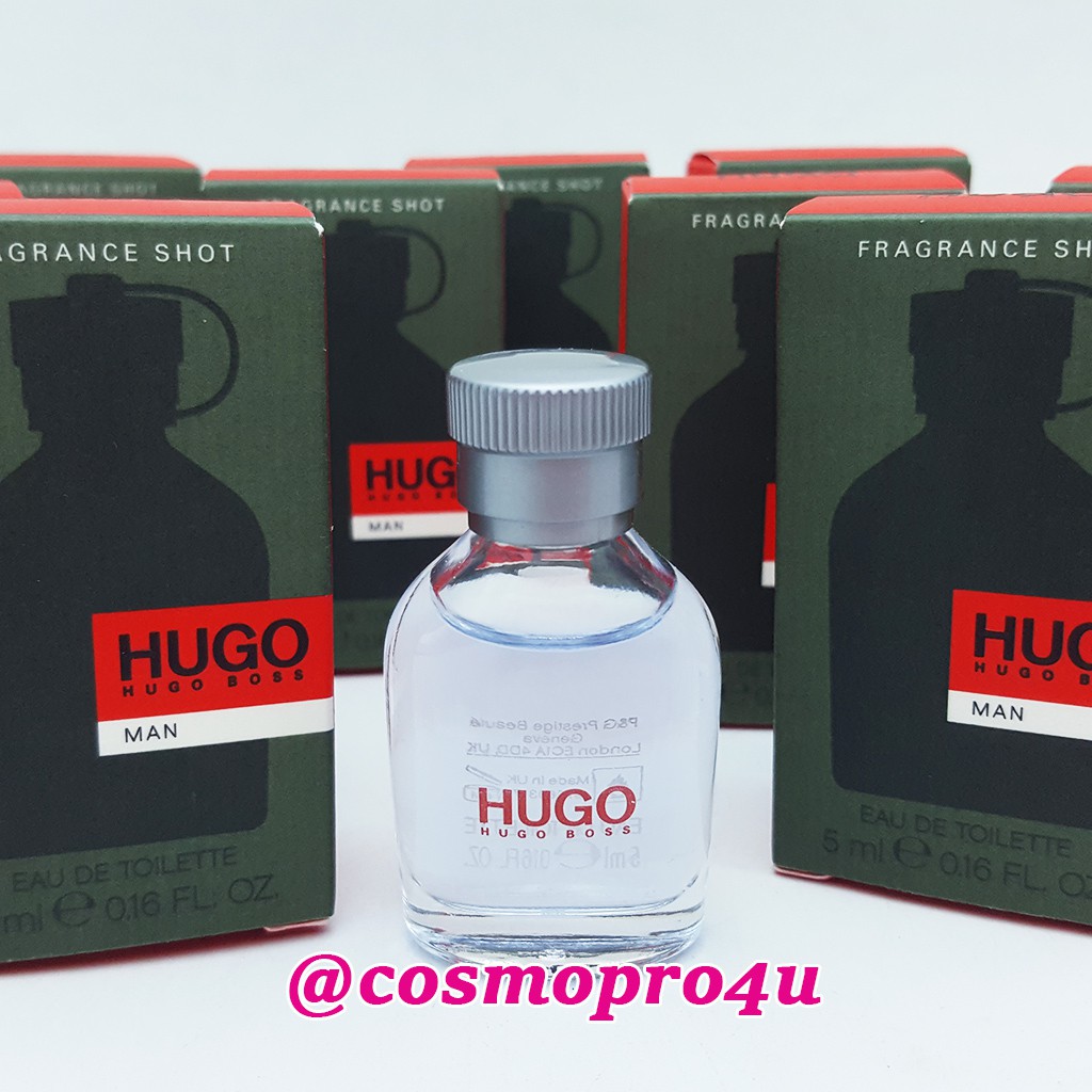 (มินิ) น้ำหอม HUGO BOSS MAN EDT 5ml หัวแต้มกล่องสีเขียวทหาร ฮิวโก้ บอส แมน สำหรับผู้ชาย กลิ่นหอมแนว Aromatic-Fresh Spicy