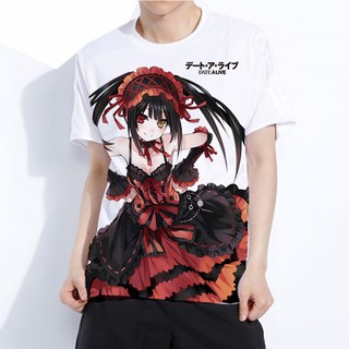 เสื้อยืด แขนสั้น คอกลม พิมพ์ลายอะนิเมะ DATE A LIVE ใส่ได้ทั้งชาย และหญิง