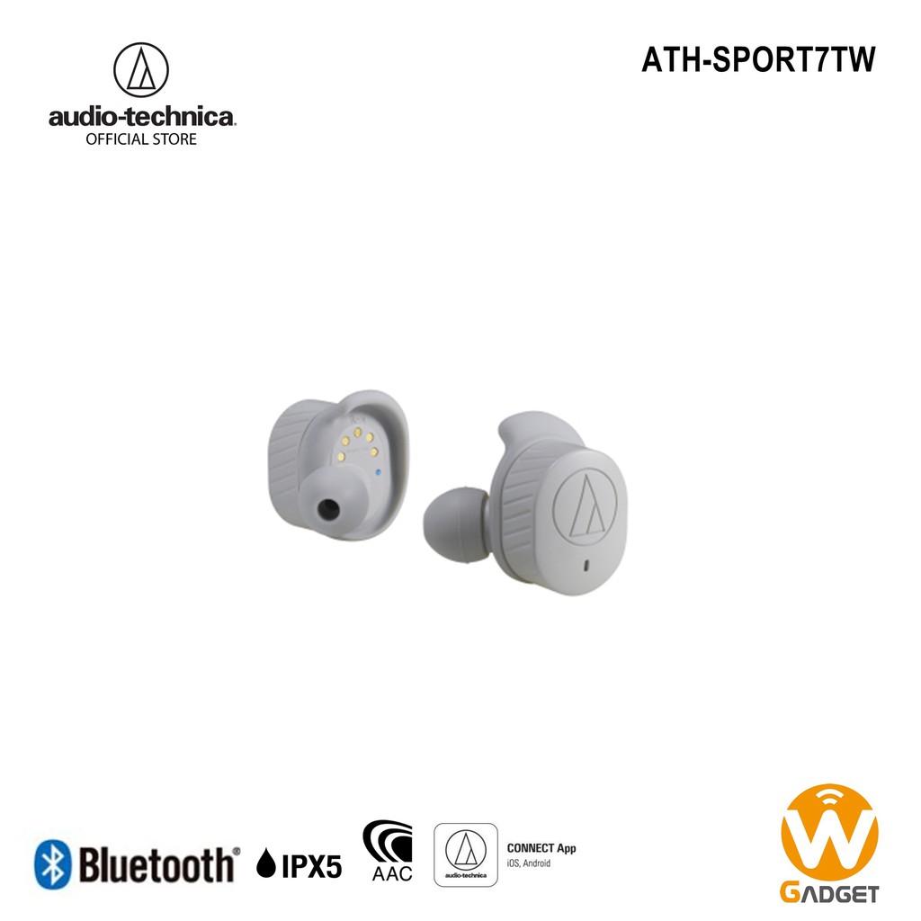 Audio Technica หูฟังไร้สาย รุ่น ATH-SPORT7TW Truly Wireless In-ear - Gray