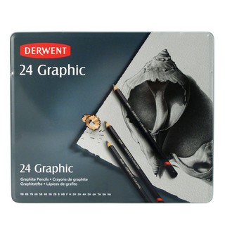 DERWENT GRAPHIC 24 ดินสอการ์ไฟต์พรีเมียม  ชุด 24แท่ง  34202