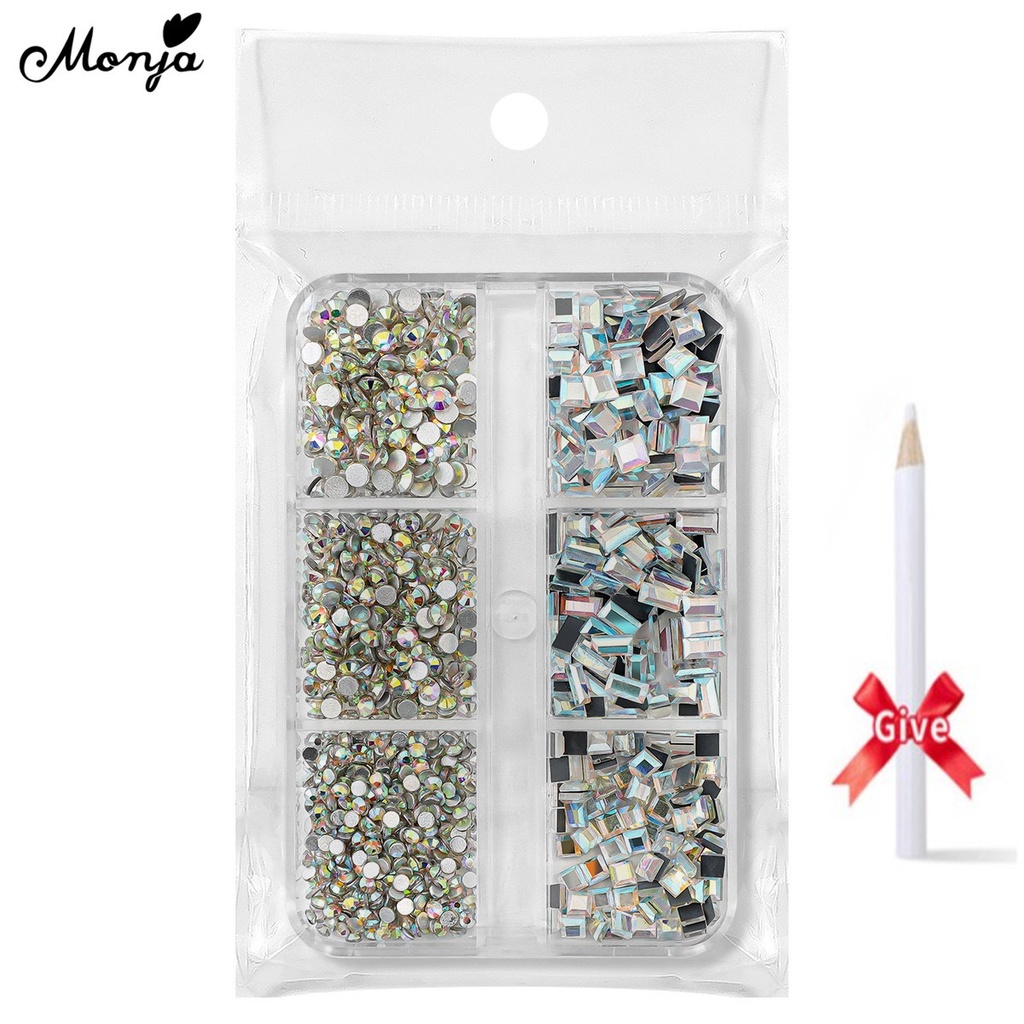 Monja Monja เล็บ 3d ตกแต่ง Rhinestone เล็บอุปกรณ์เสริม - รูปที่ 7