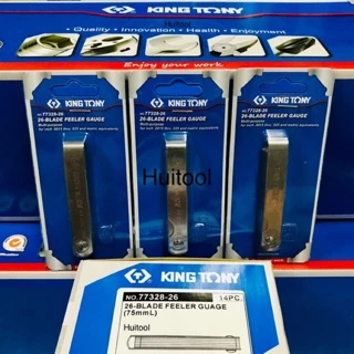 Kingtony feeler gauge ฟิลเลอร์เกจ ฟิลเลอเกจ ฟีลเลอร์ ฟิล ตัวตั้งวาล์ว ตั้งวาล์วไอดี ไอเสีย 26ใบ/ชุด มาใหม่ 03/69
