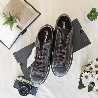 รองเท้า CONVERSE DARK BROWN LEATHER Unisex ของแท้ 100% รุ่น 1117865MBR (DE)