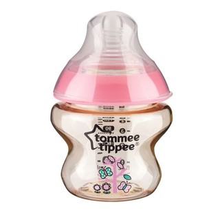 Tommee Tippee ขวดนมสีชา PESU 5oz ลายชมพู ของแท้