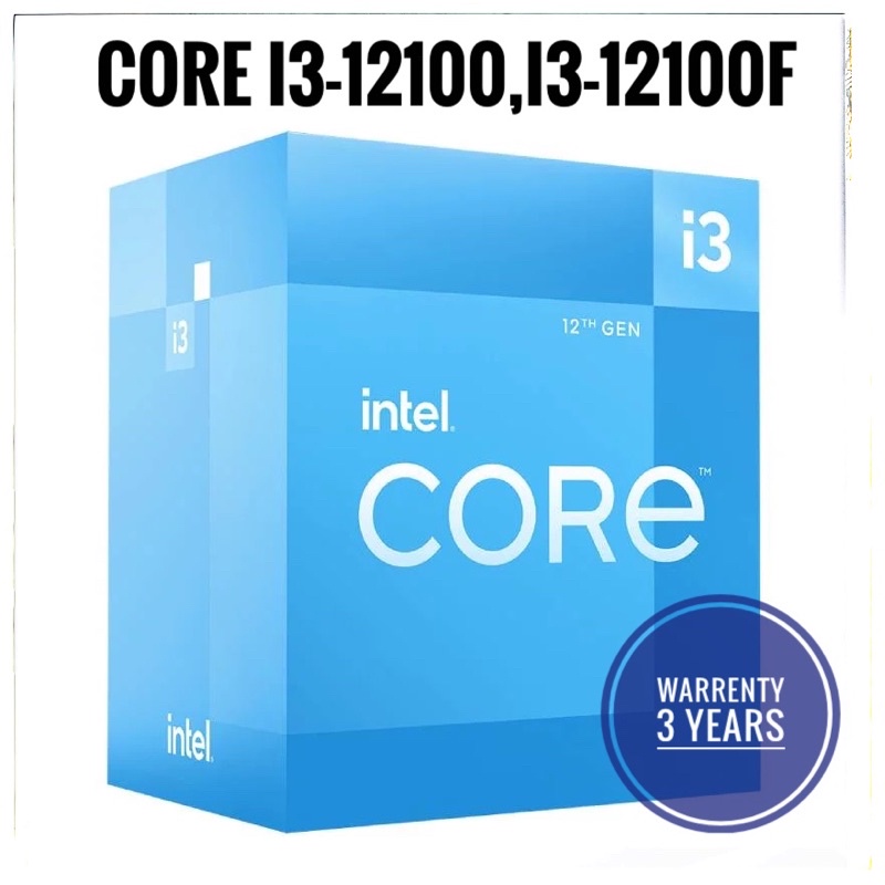 CPU INTEL CORE I3-12100,I3-12100F | Shopee Thailand