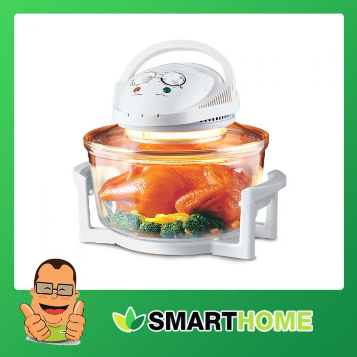 SMARTHOMEหม้ออบลมร้อน MV-009 จุ12 ลิตร โถแก้วเพื่อสุขภาพลดน้ำมัน ใช้หลอดฮาโลเจน