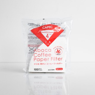 Abaca Paper Filter Cone 4 Cup (White)