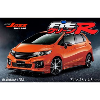 สติ๊กเกอร์ติดรถ fit R Honda jazz sticker ติดแล้วหล่อ เฉียบ งานอย่างดีสะท้อนแสง3M