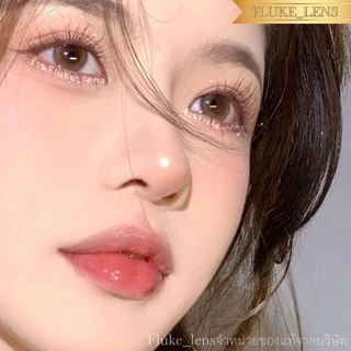 คอนแทคเลนส์ ⭐️ pinky pie brown ⭐️ ลายสไตล์พระจันทร์เสี้ยว🌙 ตาเงาไม่ง้อฟิลเตอร์ ของแท้จากเกาหลี 🇰🇷 Luxzylens