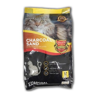 Charcoal Sand ชาร์โคลแซนด์ ทรายแมวภูเขาไฟเกรดพรีเมี่ยม Charcoal Sand Ultra Premium ไร้ฝุ่น 99.99%