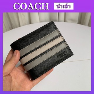 COACH F73629 กระเป๋าสตางค์ forever กระเป๋าสตางค์ใบสั้น Wallets กระเป๋าสตางค์หนัง กระเปาตังค์ กระเป๋าตัง กระเป๋าสตางค์