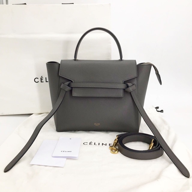 Celine Belt bag Size Micro ( Very Good ) สีเทา