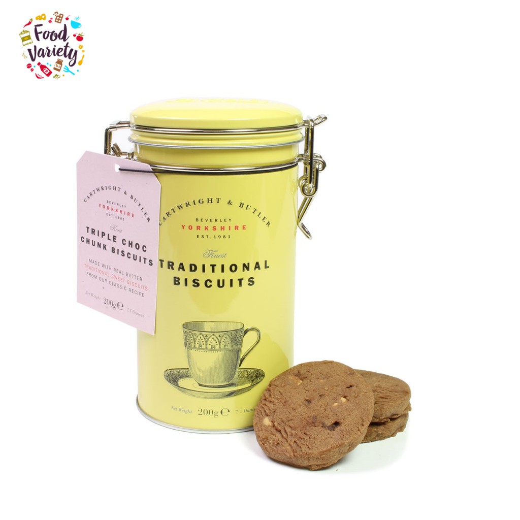 Cartwright And Butler Triple Choc Chunk Biscuits In Tin 0g คาร ทไรท แอนด บ ตเลอร บ สก ตผสมช อกโกแลตเข มข น 0กร ม Shopee Thailand