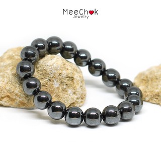 หินเฮมาไทต์ แร่เฮมาไทต์ Hematite 12 มิล แร่ในตระกูลเหล็กไหล หินมงคล หินสี หินสีเงิน หินสีเทา By.Meechok