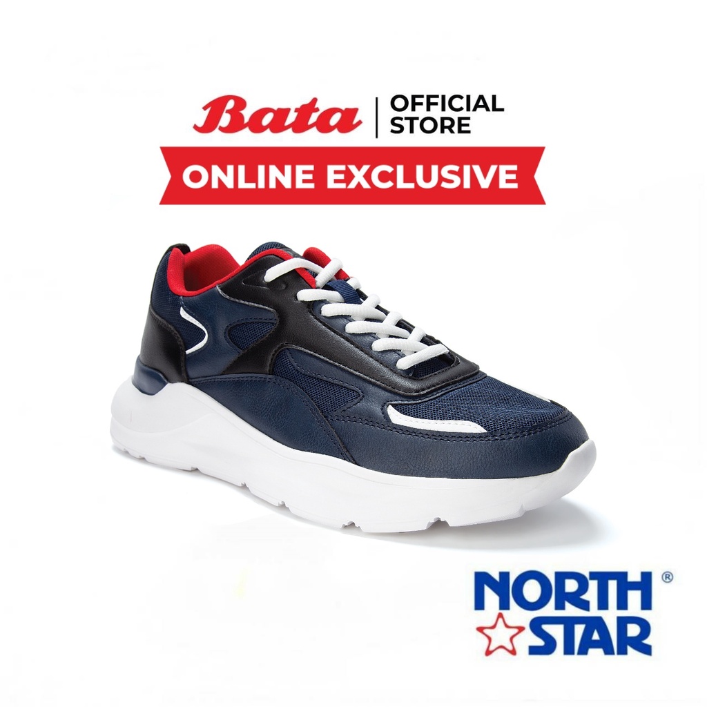 Bata บาจา ยี่ห้อ North Star รองเท้าผ้าใบสนีคเกอร์แบบผูกเชือก ดีไซน์เท่ห์ สวมใส่ง่าย  สำหรับผู้ชาย รุ่น Assio สีน้ำเงิน 8209001