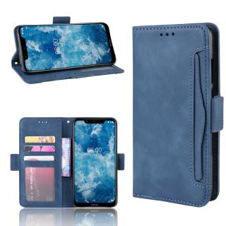 Multi-Card Slots Casing Nokia 8.1 Wallet Case Nokia8.1 PU Leather Magnetic Buckle Flip Cover