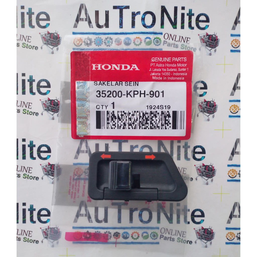 TOMBOL ปุ่มไฟเลี้ยว Riting Switch Unit Winker 35200-KPH-901 Honda Supra Fit Revo 100 Karisma X 125